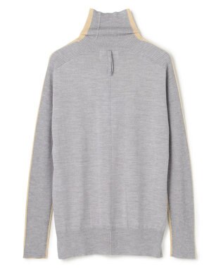 BEIGE， 【洗える・VERY NaVY12月号掲載】LA MONNAIE / バイカラーウールタートルニット Mustard × L.Gray