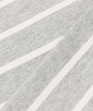 JOSEPH ABBOUD 【チクチクしない/イージーケア/3シーズン対応】ハイカウントSNOWY ボーダー ニットＴ ライトグレー系2