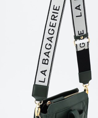 LA BAGAGERIE シープキルトWストラップスクエアショルダー グリーン