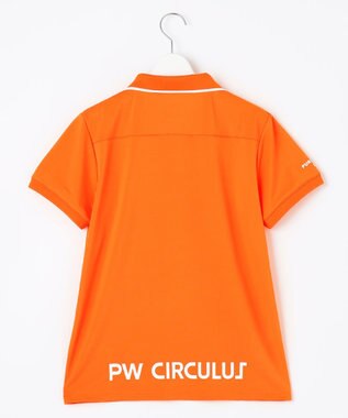 PW CIRCULUS 【WOMEN】【ストレッチ/UVケア】フェイクレイヤード カノコ ポロシャツ ゴルフウェア レディース オレンジ系