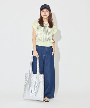AMERICAN HOLIC 26AWパテッドホリホリトートバッグ Silver