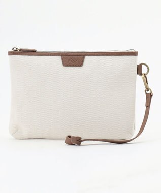 JOSEPH ABBOUD 【軽量/バッグINバッグ付き】ヘリンボンキャンバス トートバッグ アイボリー系