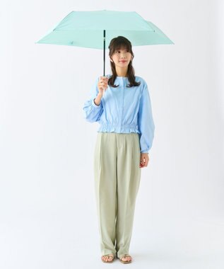 MOONBAT 【超撥水/自動開閉】フロータス(FLO(A)TUS) 折りたたみ傘 無地 UV 60cm ライトグリーン