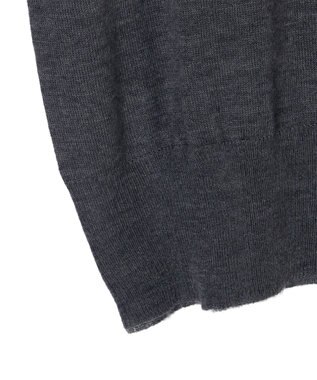 JOSEPH 【洗える】キャッシュエアーオーバーレイ　ラウンドネックニット Smoke combo