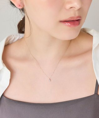 Phoebe 【K10】ジュエルラックネックレス　アクアマリン/3月誕生石/天然石/全長:40cm ゴールド