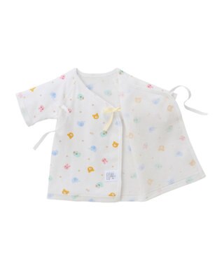 MIKI HOUSE HOT BISCUITS 【50-60cm】 フライス総柄短肌着 マルチカラー