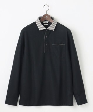 JOSEPH ABBOUD 【キングサイズ・オーガニックコットン】ダディポロシャツ ブラック系