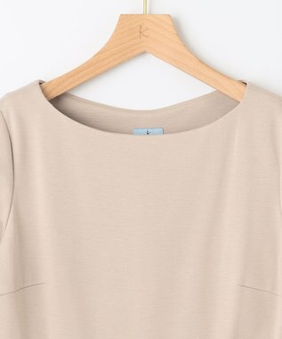 組曲 L 【KUMIKYOKU NAVY】ジャージーコンビプリーツ ワンピース ベージュ系