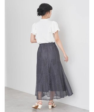 earth music&ecology ラッフルブラウス Off White