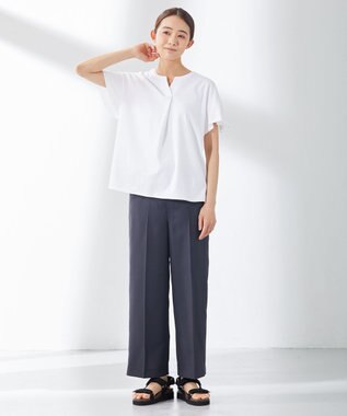 J.PRESS LADIES 【洗える・接触冷感】マルソースパンボイル パンツ グレー系