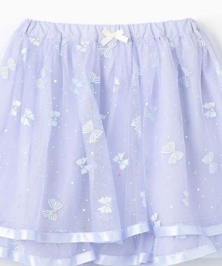 ANY KIDS リボン チュールスカート サックスブルー
