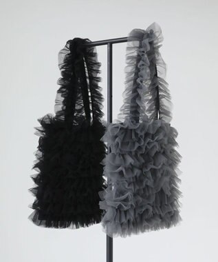 Green Parks ＯＴＯ．ＨＡ．　チュールフリルＡ４トートバッグ Gray