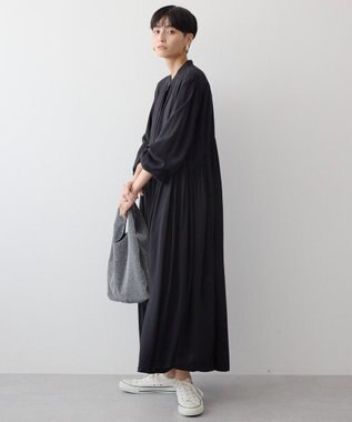 AMERICAN HOLIC エコベロアソートギャザーワンピース Black