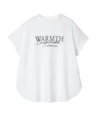 Green Parks フレンチスリーブ筆記体刺繍ロゴプルオーバー White