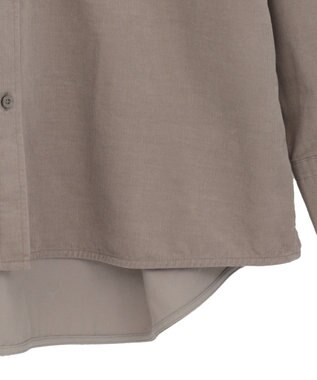 AMERICAN HOLIC Ｗポケットコーデュロイシャツ Gray Beige