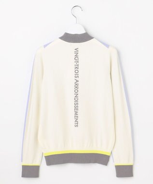 23区GOLF 【WOMEN】カラーブロックセーター ライラック系