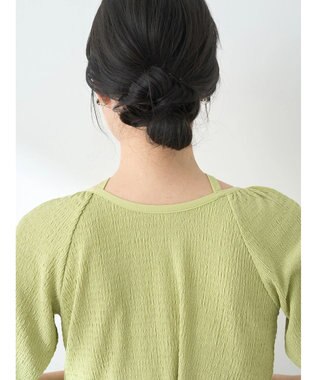 earth music&ecology ポコポコホルタープルオーバー Lime Green