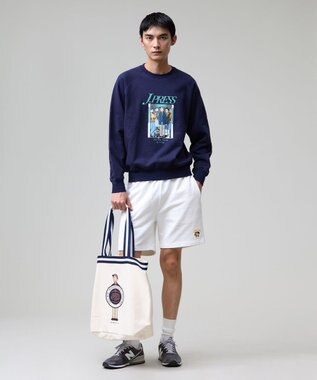 J.PRESS MEN 【AaronChang】【UNISEX】プリントスウェット シャツ ネイビー系