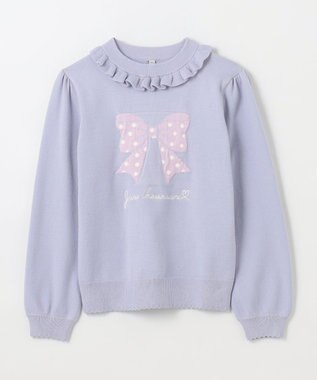 ANY KIDS 首フリルしあわせタッチニット サックスブルー