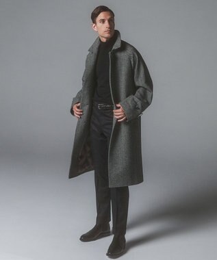 GOTAIRIKU 【保温性/ストレッチ/シワになりにくい】サキソニーストレッチパンツ（ノータック） ブラック系8