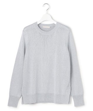 ICB L 【先行予約】 グロッシーペーパーブレンド クルーネックプルオーバー ライトデニム