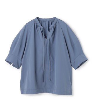 UNFILO FINE MOVE ランタンブラウス [WEB限定]ダルブルー