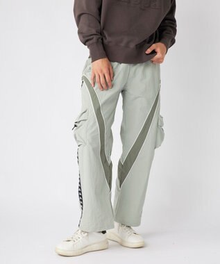 OP／FILA 【Kappa】ワイドシルエット バンダトラックパンツ グレー