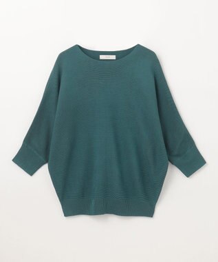 ANY L 【洗濯機可/UVカット】アクリルガータードルマンニット グリーン