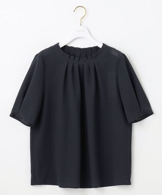 ANY SIS 【美人百花6月号掲載】シアーストライプ ブラウス ネイビー