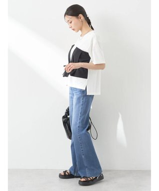 earth music&ecology ビスチェドッキングプルオーバー White×Black