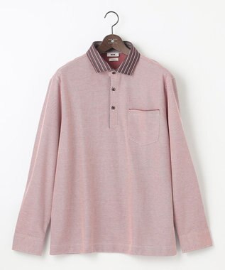 JOSEPH ABBOUD 【キングサイズ・オーガニックコットン】ダディポロシャツ レッド系