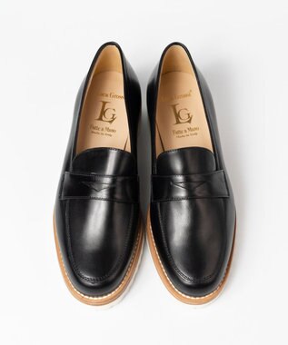 BONTRE 【LucaGrossi/ルカグロッシ】ラギットソールローファー ブラック