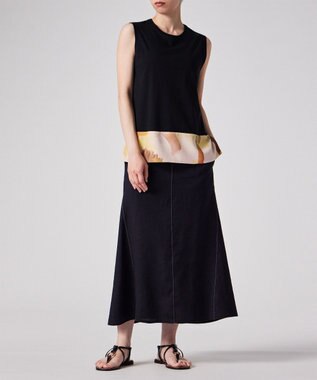 Paul Smith プリント コンビネーション ノースリーブ ブラック