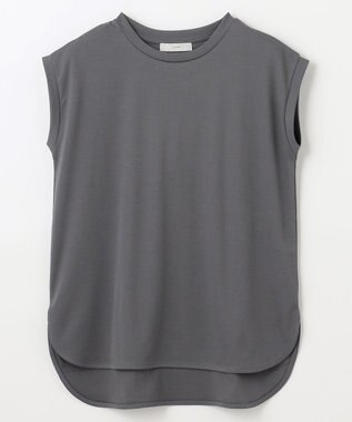 ANY 【汗ジミ防止加工】シルケットスムースノースリーブプルオーバー チャコール