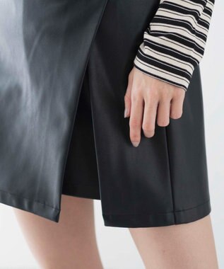 WEGO レイヤードスリットスカパン ブラックその他