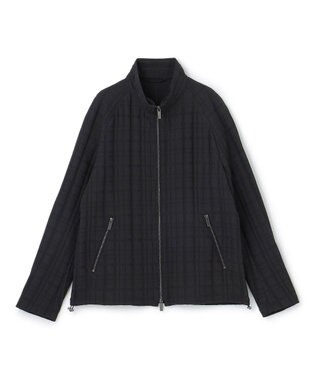 JOSEPH HOMME グレンチェックジャガードストレッチ  フ―ディーブルゾン ブラック系