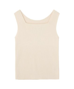 YECCA VECCA 2wayスクエアノースリーブニット Gray Beige