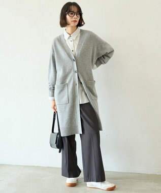 UNFILO 【WEB限定】カシミヤブレンド ロングカーディガン グレー