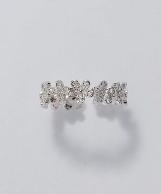 Phoebe フローラルビジューレースカフリング　シルバー シルバー