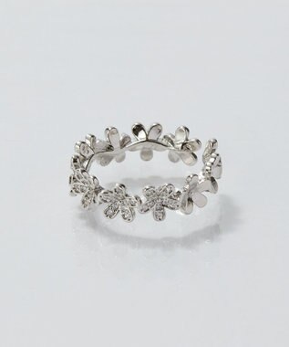 Phoebe フローラルビジューレースカフリング　シルバー シルバー