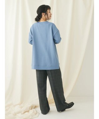 CRAFT STANDARD BOUTIQUE 裏起毛クルーネックチュニック Sax