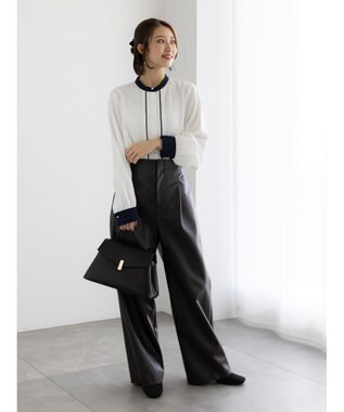 Te chichi パール釦フロントタックブラウス オフホワイト