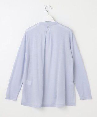 J.PRESS LADIES セルロースジャージー ミディ丈 カーディガン サックスブルー系