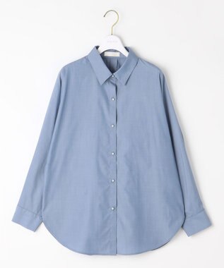 ANY SIS L 【UVケア】イージーケアドルマン シャツ シャンブレーブルー