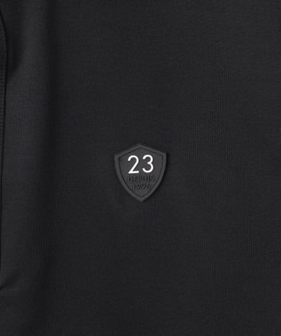 23区GOLF 【MEN】ストレッチ性抜群のハニカムメッシュコンビポロシャツ ブラック系