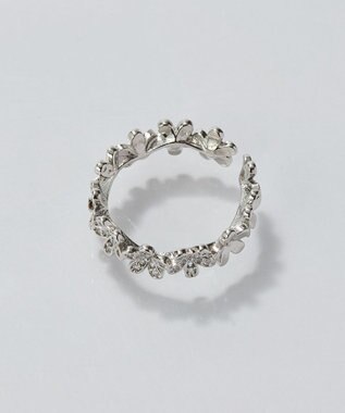 Phoebe フローラルビジューレースカフリング　シルバー シルバー