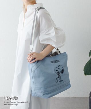 russet 《PEANUTS×russet》リバーシブルビッグトートバッグ(CE-1756) L.Blue