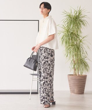 AMERICAN HOLIC Ｗポケットデニムショートシャツ Off White