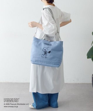 russet 《PEANUTS×russet》リバーシブルビッグトートバッグ(CE-1756) L.Blue