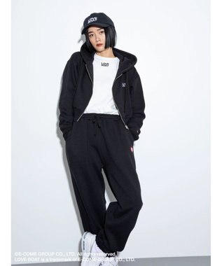 Green Parks ■別注　ＬＯＶＥ　ＢＯＡＴ　ショートＺＩＰパーカー Black